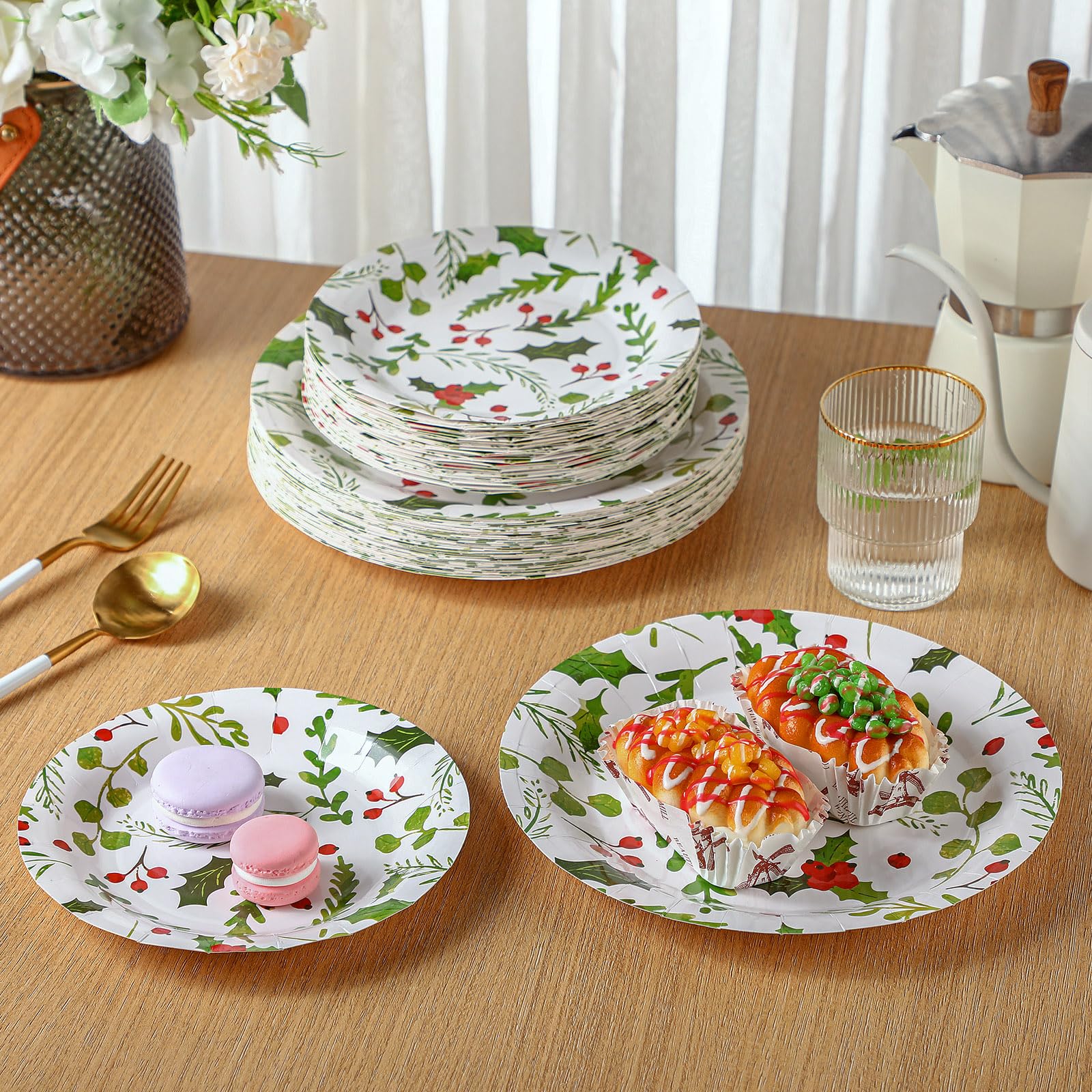 ミカサ クリスマス ディナー皿 大皿 4枚セット ポインセチア ひいらぎ
