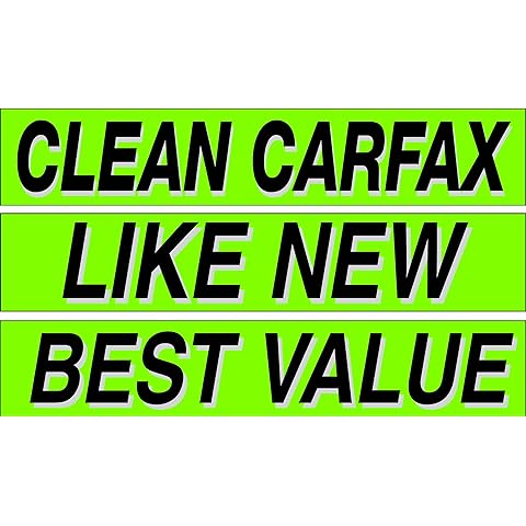 Ez-line Vinyl Windshield Stickers 3 Dozen 15 Inch Chartreuse Slogan Dealership Pro Pack for Car Lots (EZ115-Pack10)