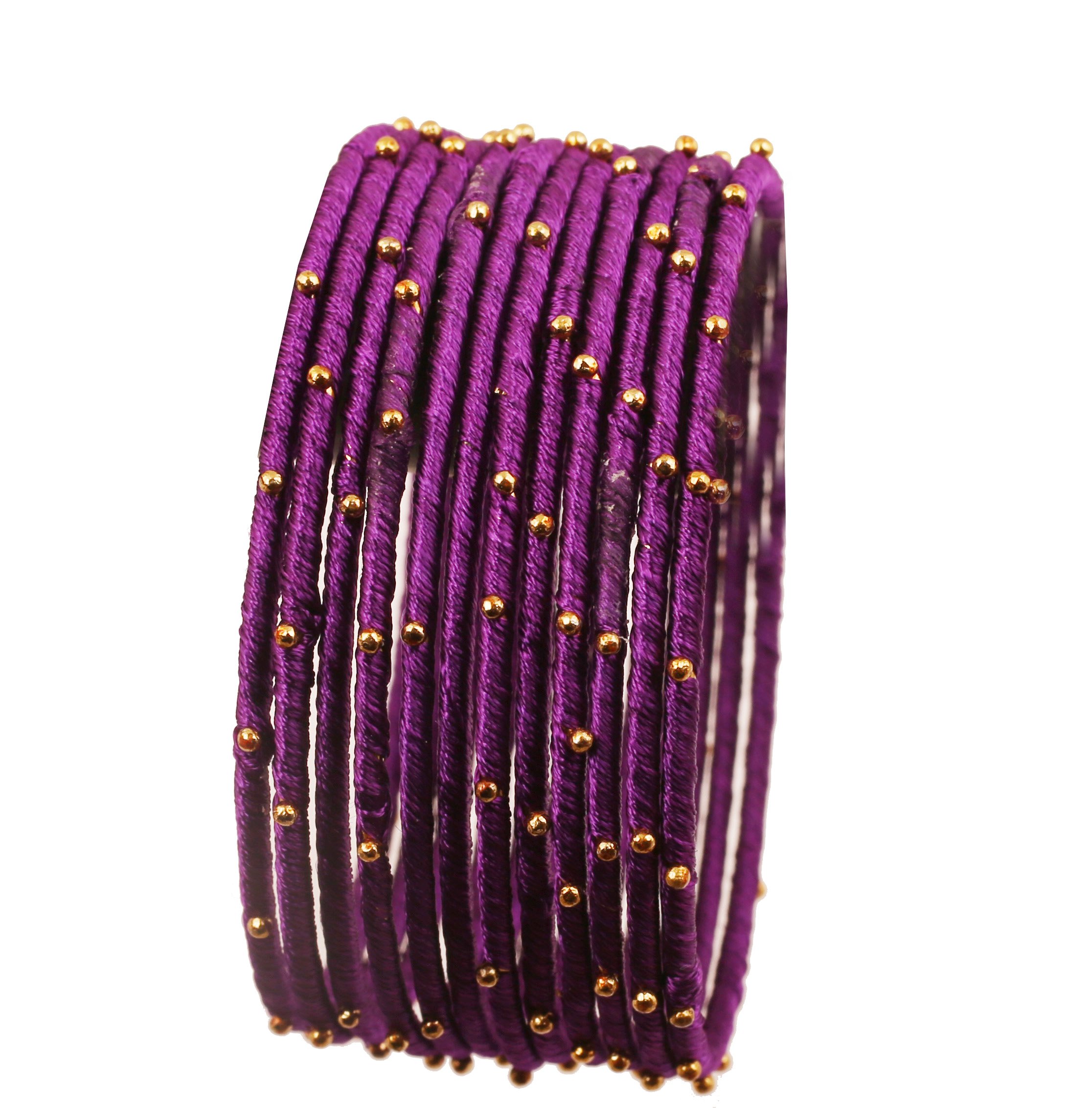 Touchstone"Colorful Bangle Collection" Indian Bollywood Alloy Metal And Textured Silk Thread Wrist Beautifier Designer Jewelry Bangle Bracelets For Women.