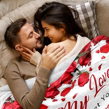 Anniversary Romantic Gifts for Wife or Girlfriend, to My Love Blanket