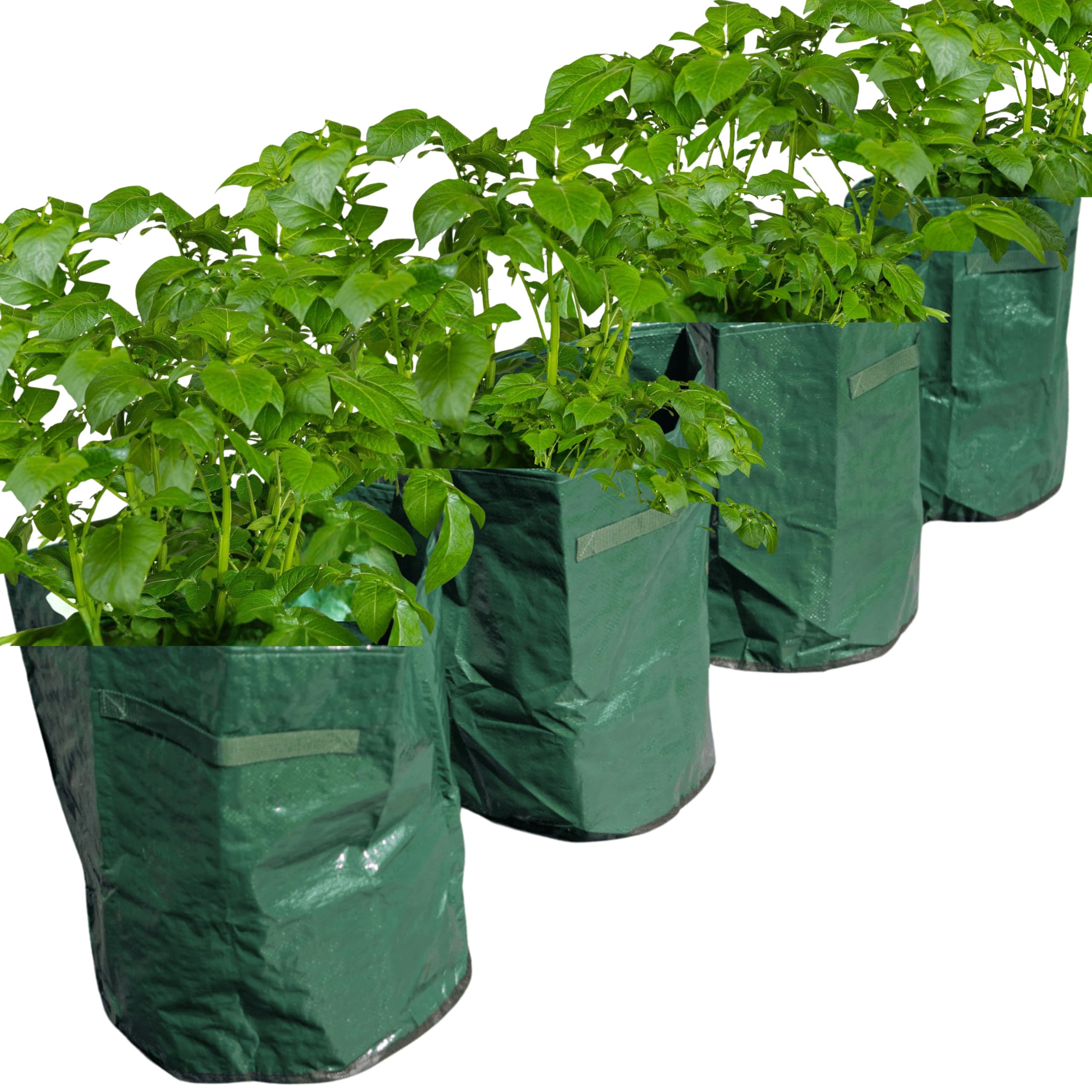 4-Pack Potato Vegetable Planter Bags Durable 42L Garden Bags for Growing Reusable, Reinforced, & Waterproof Planters