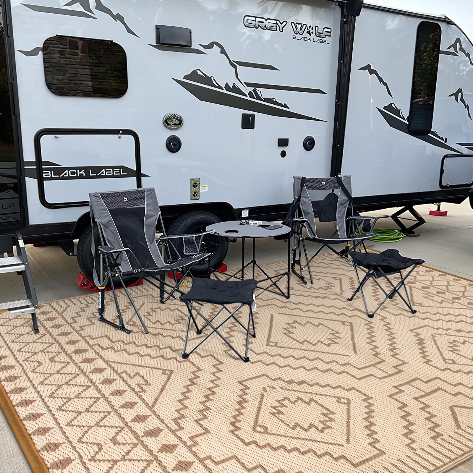 Anidaroel 8x10ft Outdoor Rug for Patios Clearance, Waterproof Camping