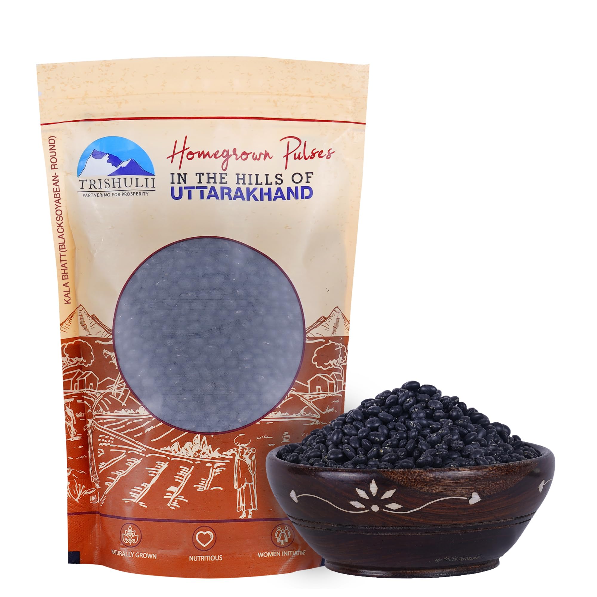 Trishulii-Himalayan unpolished Black Soyabean Round (Kala Bhatt) (B0D84DS7PV) Amazon Price History, Amazon Price Tracker