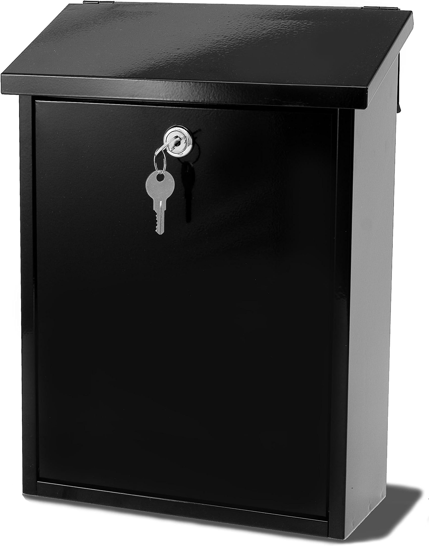 Sterling Liffey Rear Access Steel Postbox - black