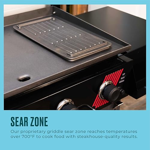 Miniatura 7 de Charbroil Performance Series Deluxe 463285924 - Plancha de gas propano de 36 pulgadas con carrito de 4 quemadores, color negro