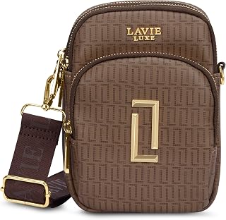 Lavie Luxe Women's Mono Mobile Vertical 3 Compartment Crossbody Box Sling Bag | Ladies Purse Handbag | Gift for Women Price In India