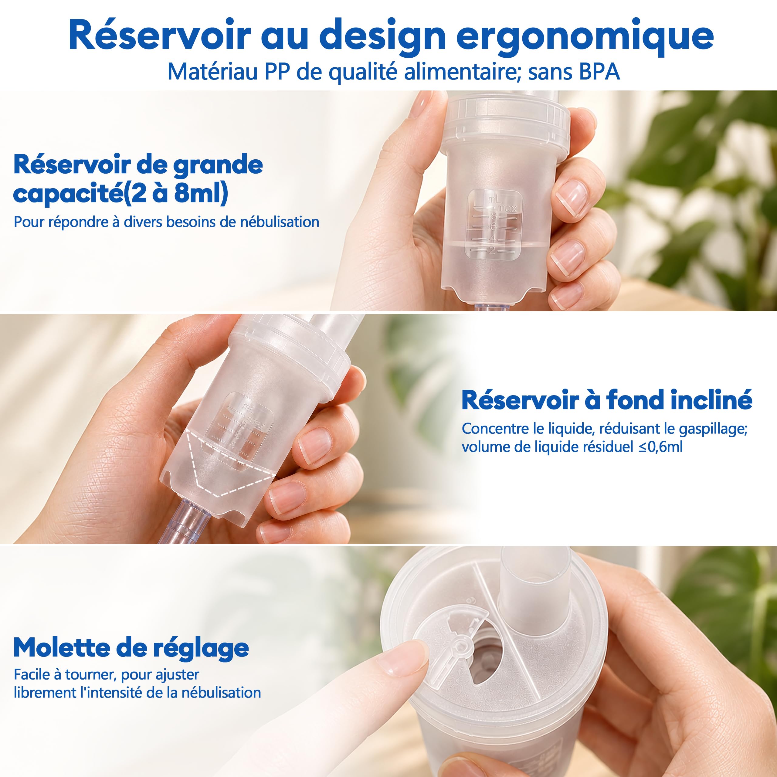 Nébuliseur Inhalateur pour Rhume, Asthme, Sinusite, BPCO, Bronchite