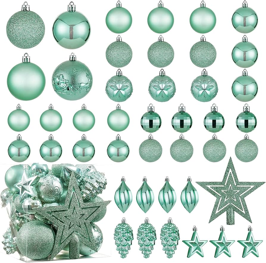 Amazon.co.jp: クリスマスボールオーナメント - 43個 飛散防止 Amazon.co.jp: クリスマスボールオーナメント - 43個 飛散防止