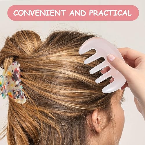 Miniatura 6 de Beaupretty Peine para el cabello, peine de masaje de cuero cabelludo de resina, peine masajeador multifuncional para el cuidado del cuero cabelludo,