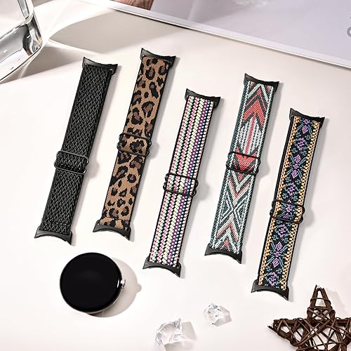 Vista 27 de Paquete de 5 correas elásticas de nailon compatibles con Google Pixel Watch 3 de 1.614 pulgadas/Google Pixel 2/Google Pixel Watch para mujeres