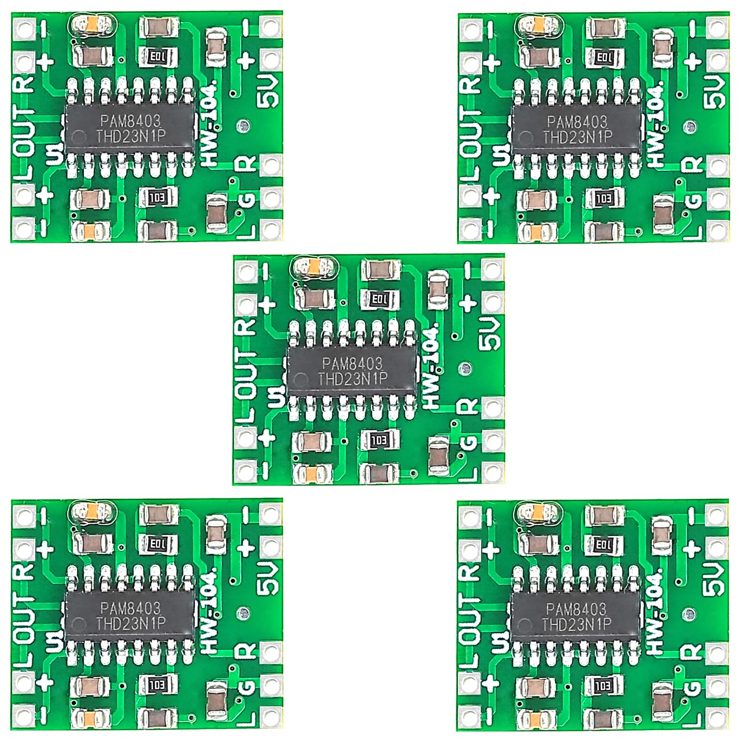 UNIVERSAL HUB 5PCS PAM8403 Mini Amplifier Board - 5V Input, 2x3W Output, Compact Class D Audio Amplifier for DIY Projects-image-16