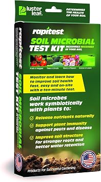 Rapitest Soil Microbial Test Kit. Improve Soil Health and Activity. for use Along with Soil Conditioners/Activators/Nutrients. Designed, Engineered and Assembled in the USA.
