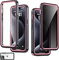 Vista 29 de Funda impermeable para iPhone 15, protector de pantalla de privacidad integrado y protector de pantalla HD [IP68 bajo el agua] a prueba de golpes a