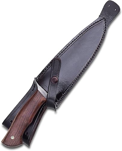 Miniatura 2 de El cuchillo de caza de hoja fija es tu mejor compañero de caza, cuchillo de supervivencia de acero de Damasco forjado a mano con mango de madera de