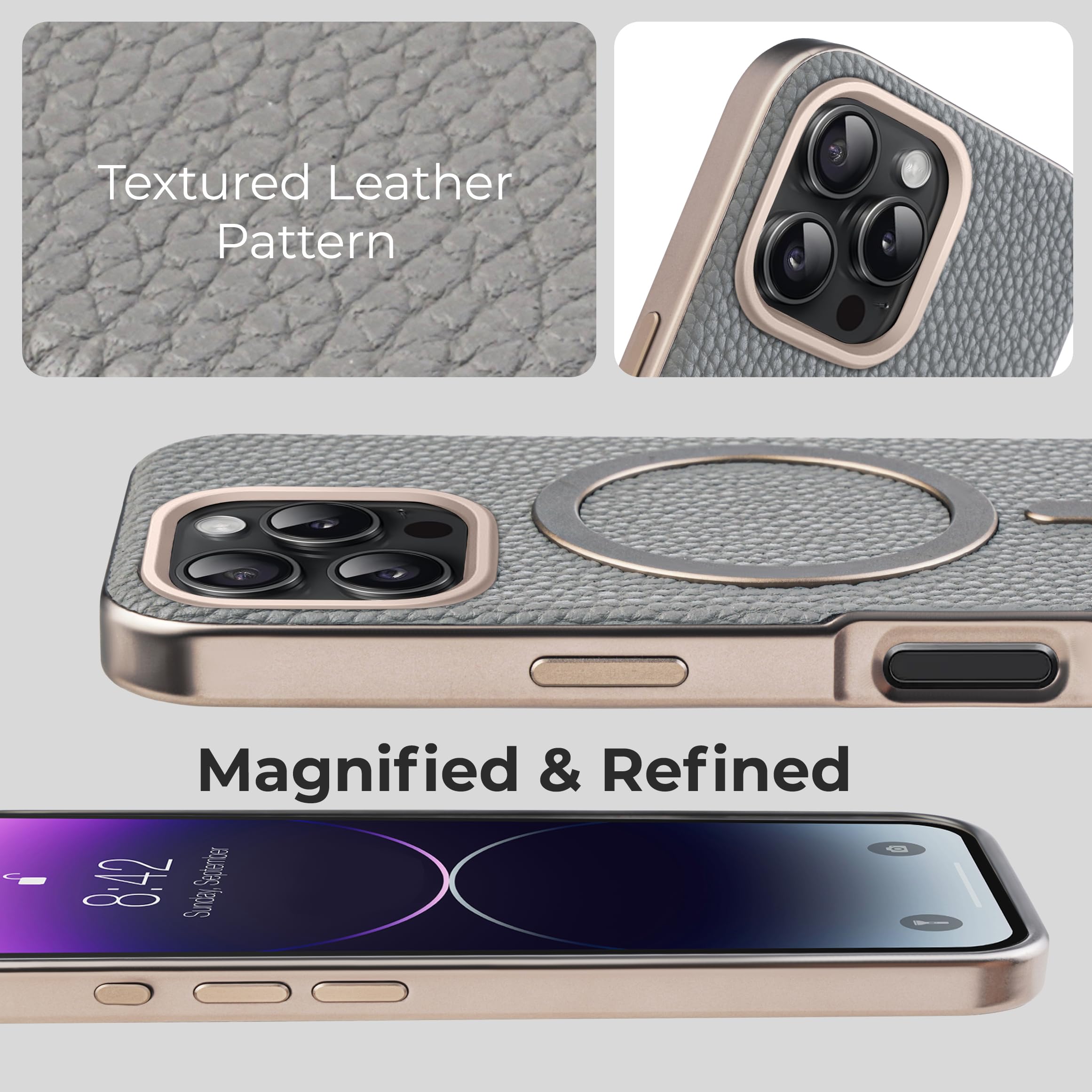 PULOKA Magfit iPhone 16 Pro Max Case - Vegan Leather -4