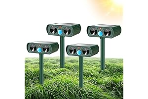 4 Pack Ultrasonic Animal Repellent Cat Repellent Outdoor Deer Repellent Devices