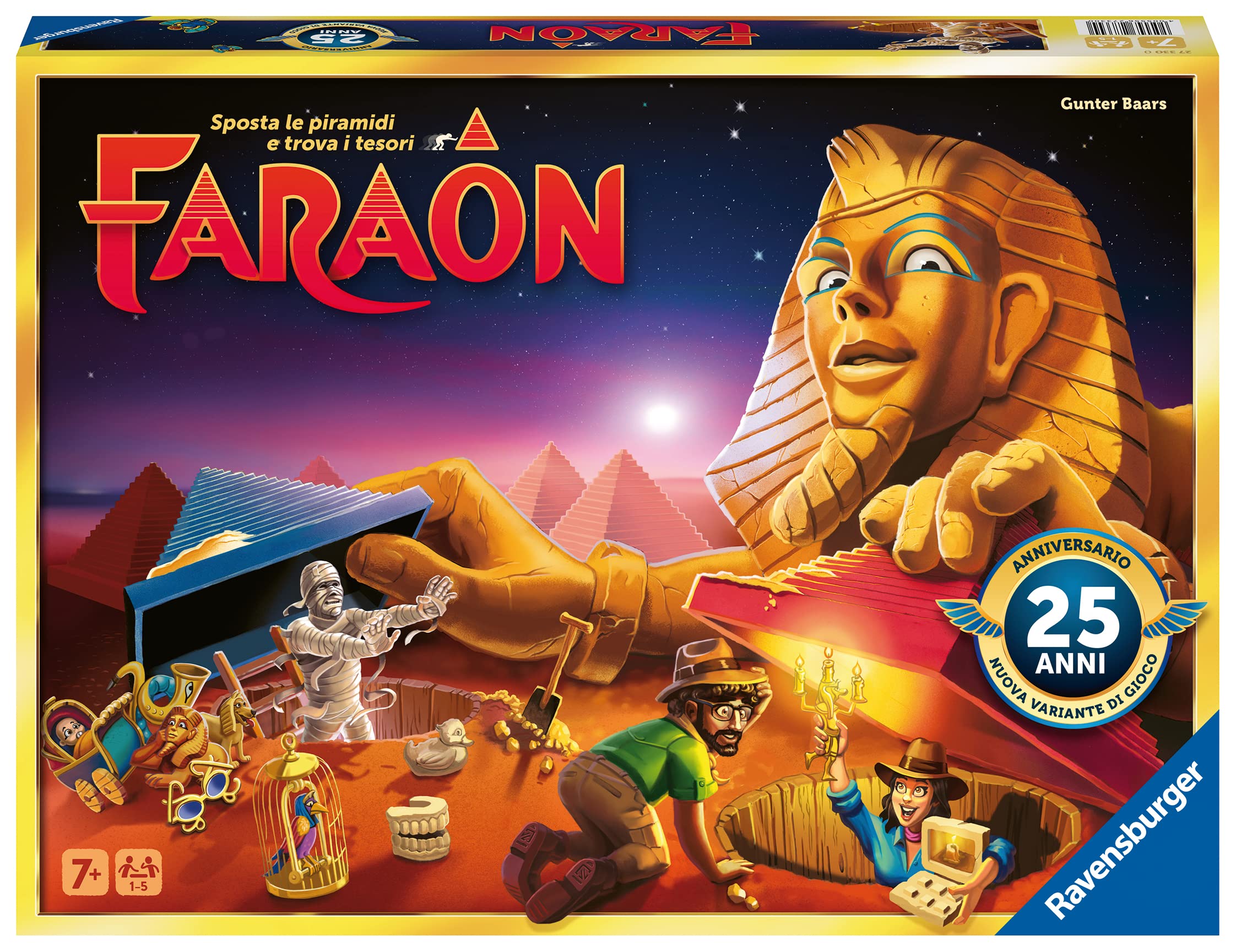 Ravensburger Faraon 25th Anniversary Board Game 1 to 5 Players Ideas 7+ Years, Multi-coloured