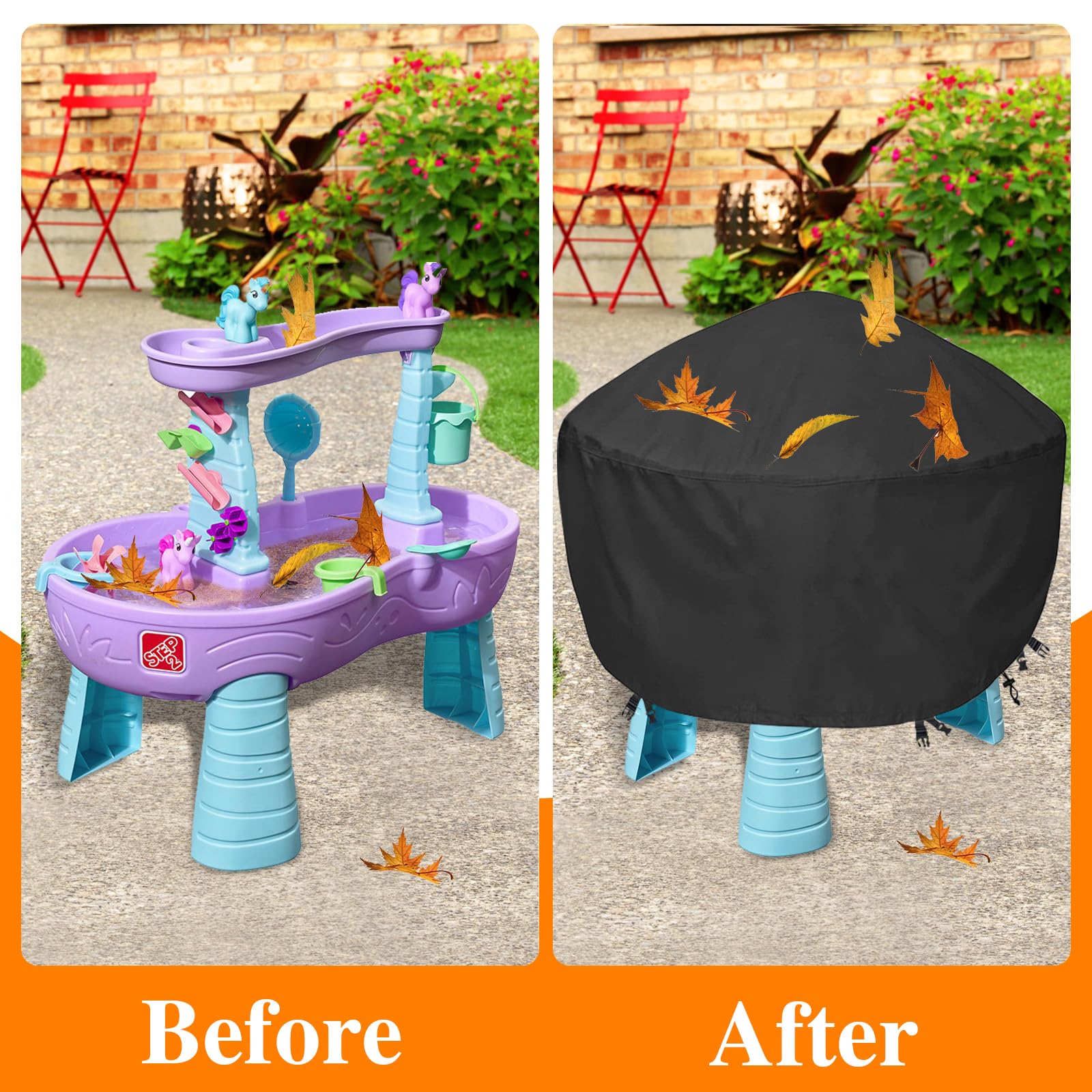 Extra Large Water Table Cover, 420D Kids Sandpit Tuff Tray Cover Waterproof - Image 3