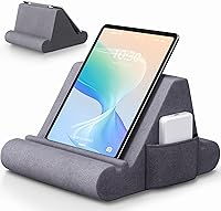 Vista 1 de CreaDream Soporte de almohada para tableta, almohadilla suave para regazo, soporte para tablet para cama con 3 ángulos de visión, bolsillo, soporte