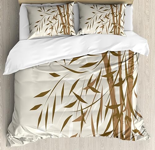 Lunarable Juego de funda de edredón azul marino y amarillo, adorno de estilo de Oriente Medio, patrón inspirado en la cultura otomana, juego de ropa