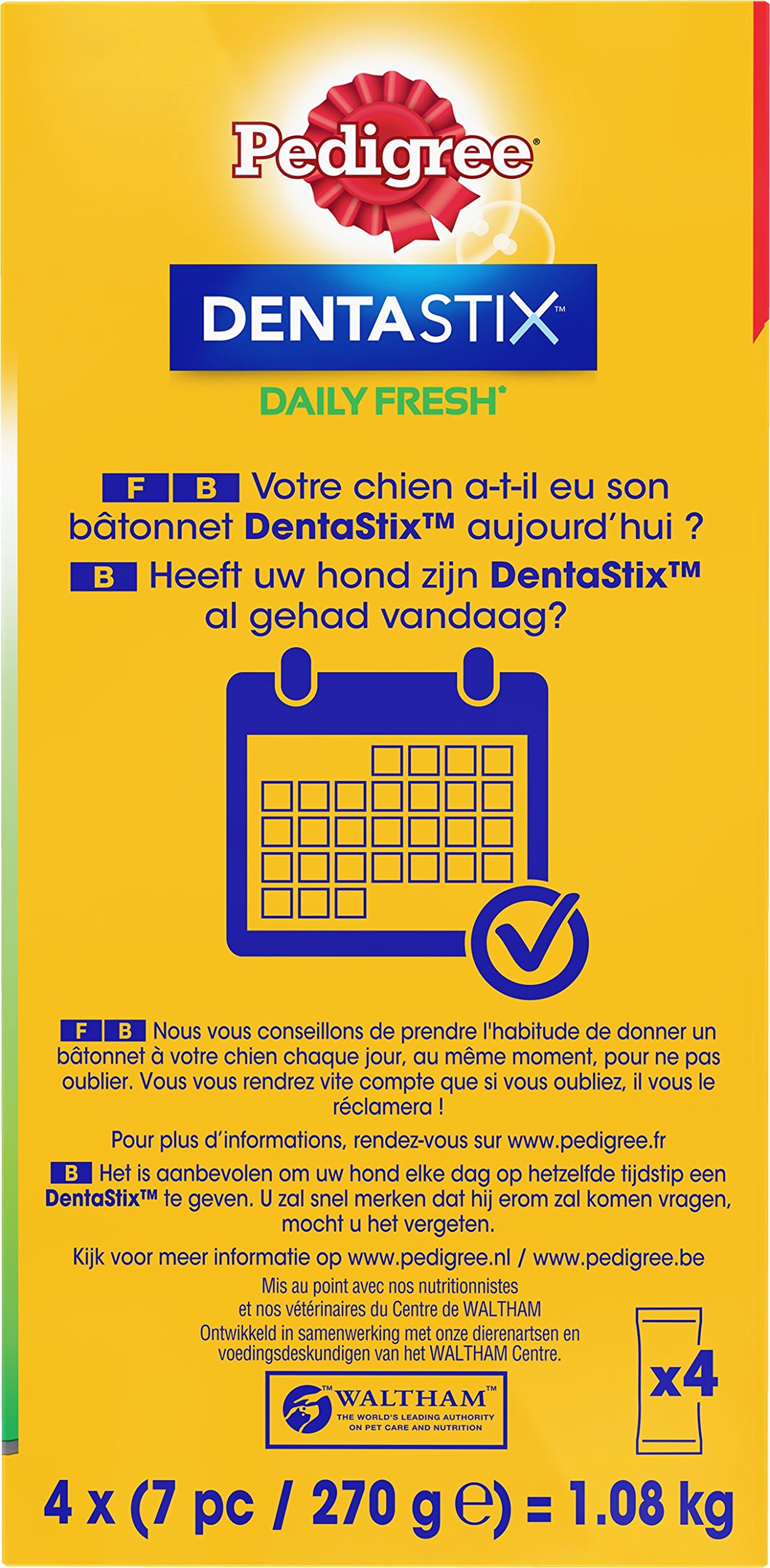 Pedigree Dentastix Fresh - Friandises pour Grand Chien, 112 bâtonnets à mâcher pour l'hygiène bucco-dentaire (4 x 28 bâtonnets)