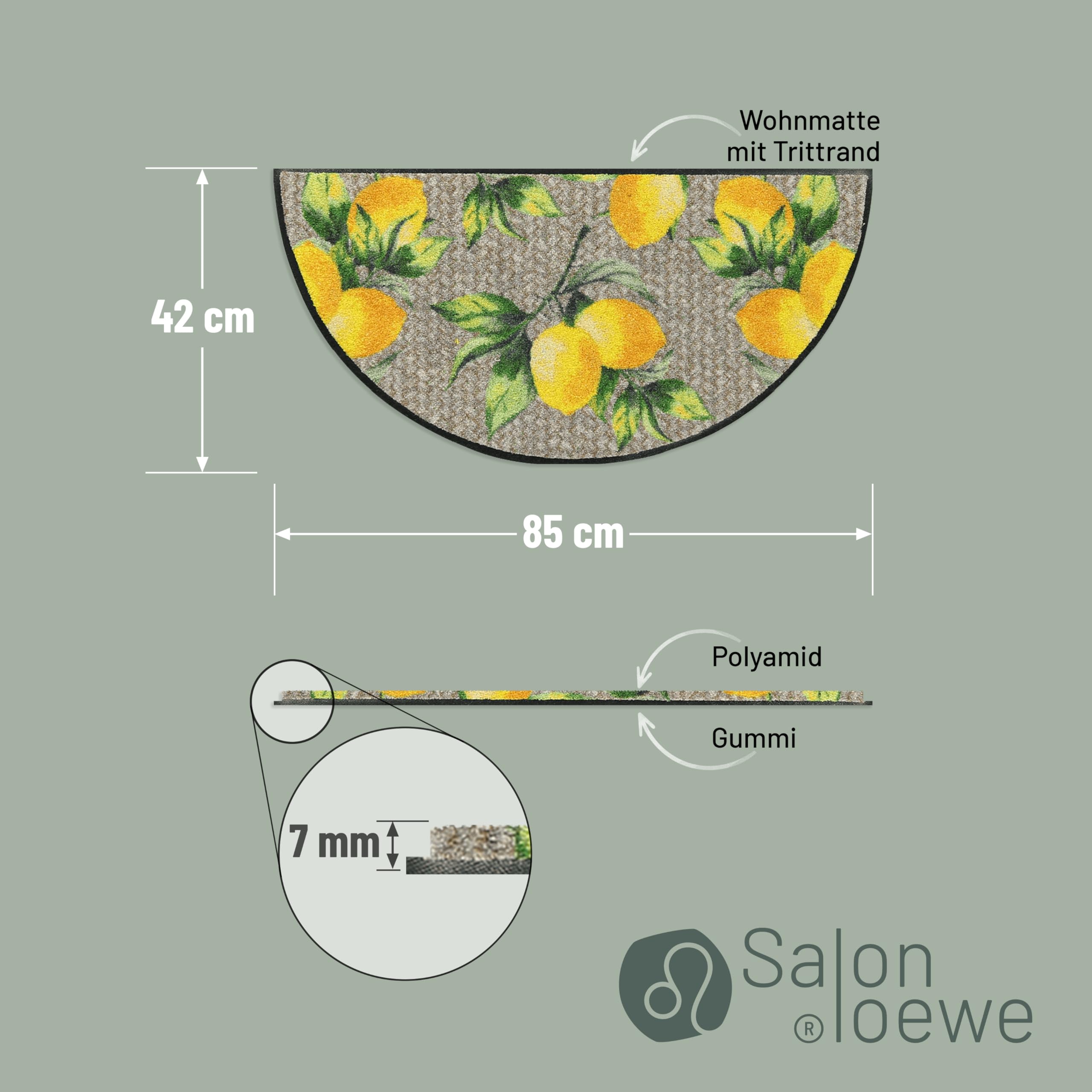 Salonloewe Fussmatte Lemons Pure I Schmutzfangmatte & Fußabtreter für Innen 42 x 85 cm
