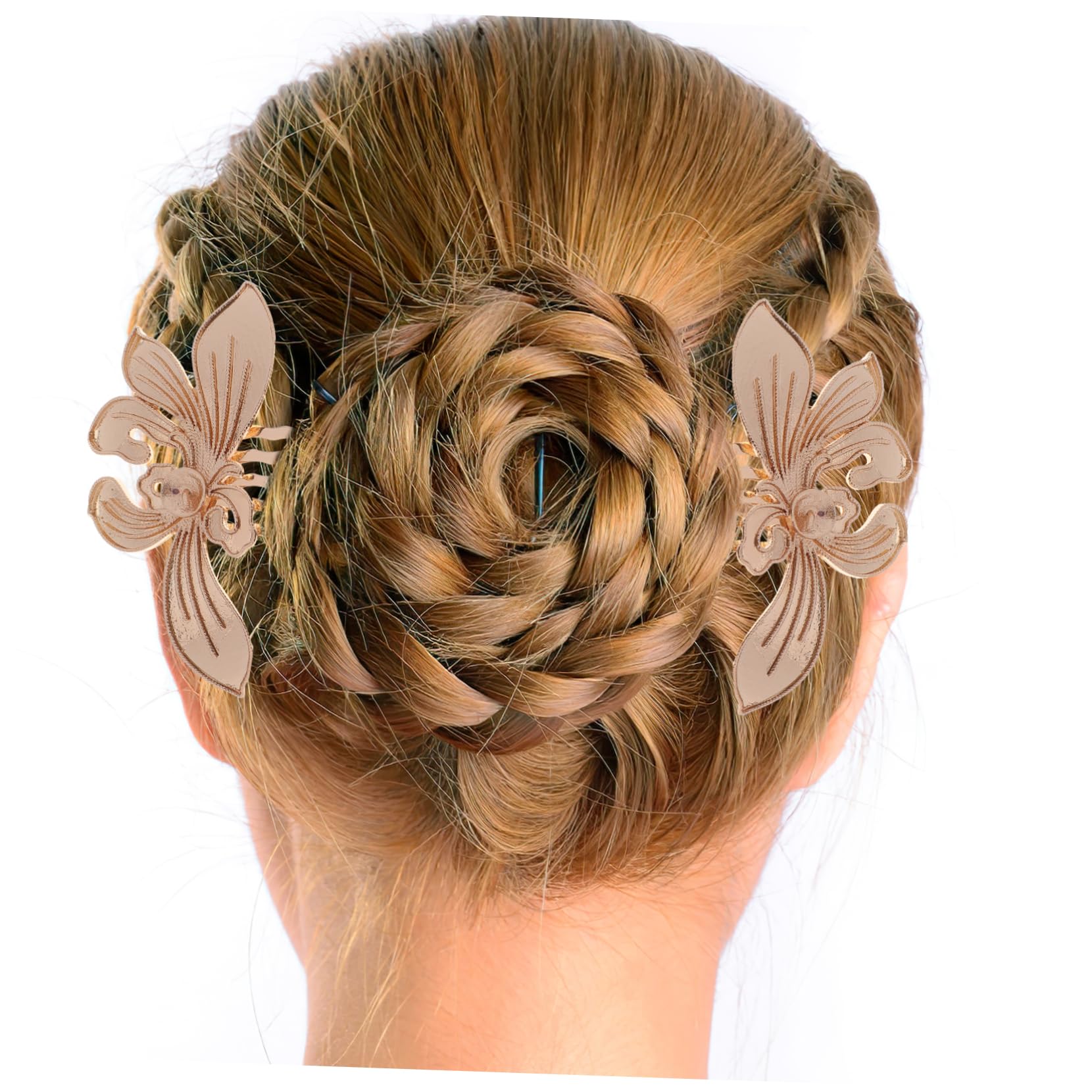 Beavorty 10 Piezas Peine Para El Pelo De Pinzas Para El Cabello De Flores Para Mujeres Pasadores De Pelo Para Mujer Palos De Pelo Retro Cobre Pensamientos Perder De Madera