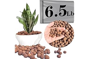 6.5 LB Premium Natural Ceramsite Hydroponic Clay Pebbles for Gardening and Orchid