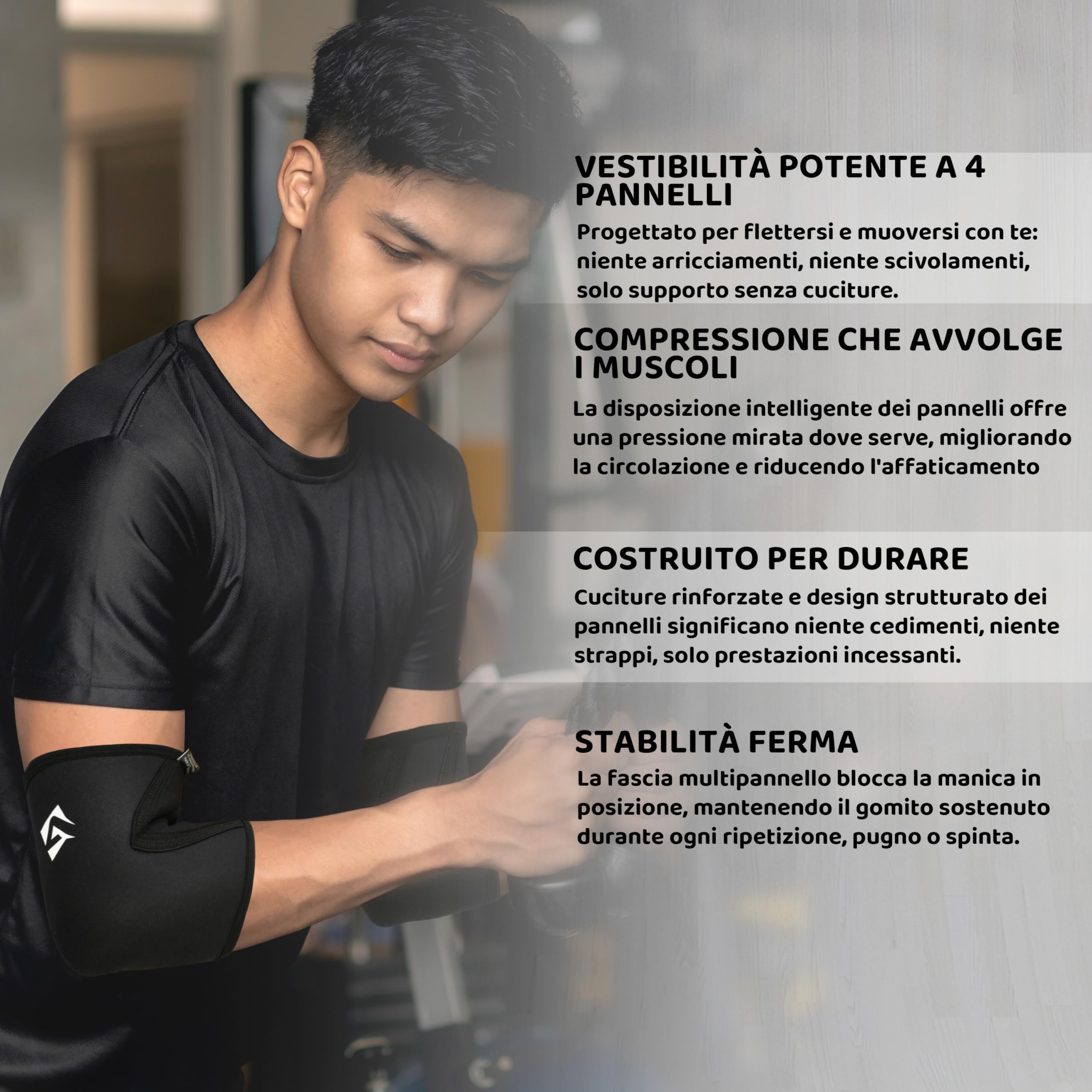 AQF Gomitiera Palestra Neoprene (Coppia) - 5mm e 7mm Supporto per Gomito da Sollevamento Pesi - Fitness Fascia Gomito per Gym, Powerlifting, Bodybuilding, Calisthenics e Allenamento