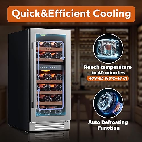 Miniatura 5 de Ca'Lefort 33 botellas 102 latas enfriador de vinogabinete refrigerador de bebidas pequeño mini refrigerador transparente puerta de vidrio frontal