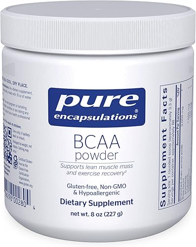 Pure Encapsulations BCAA Powder | Suplemento hipoalergénico para apoyar la función muscular durante el ejercicio | 8 onzas