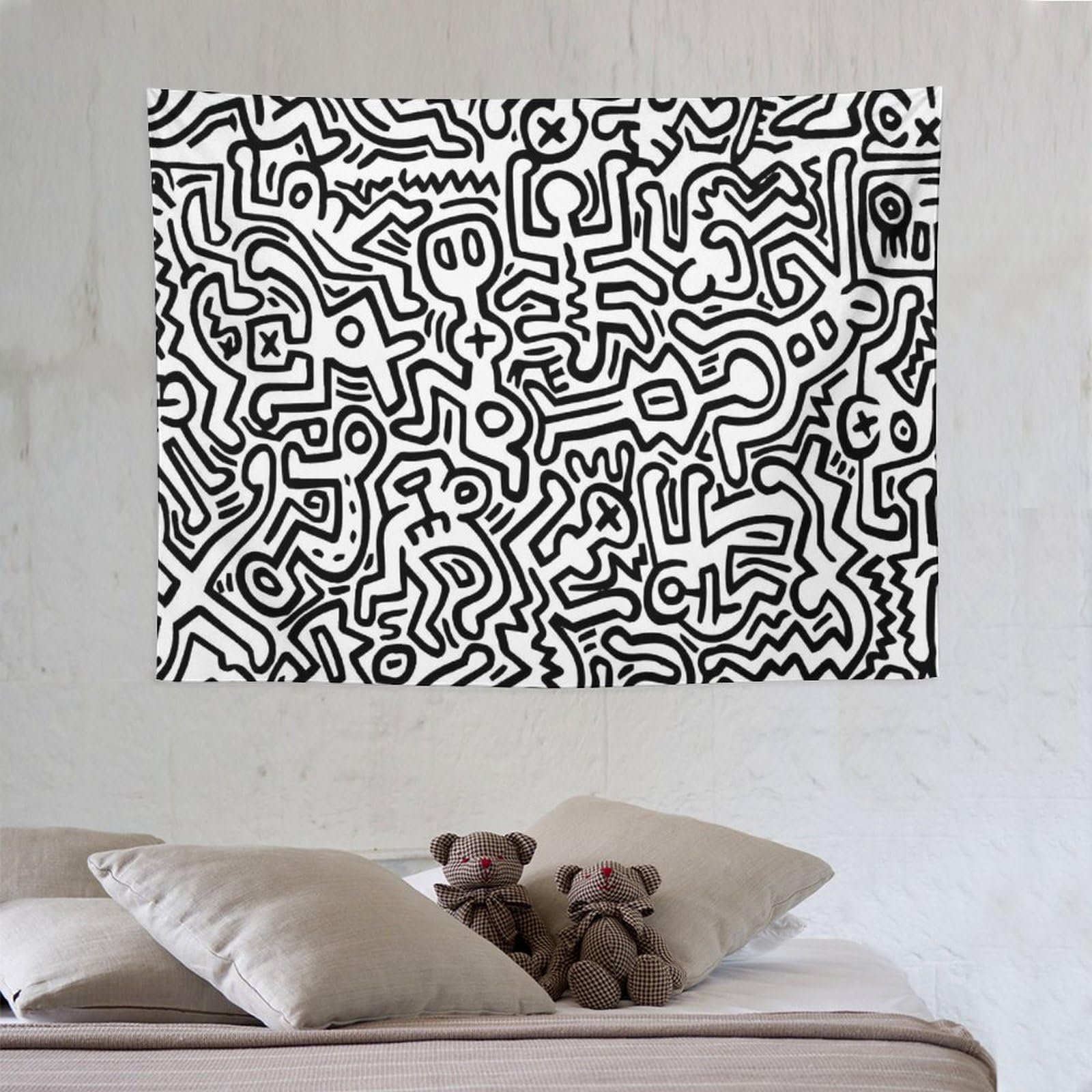 キースヘリング Keith Haring ウォールデコ シャワーカーテン