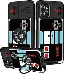 Capa para Moto G Power 5G 2023 - Capa de telefone feminina bonita estética console de jogos design exclusivo com capa de câmera e suporte de anel Funda para Motorola G Stylus 5G 2023