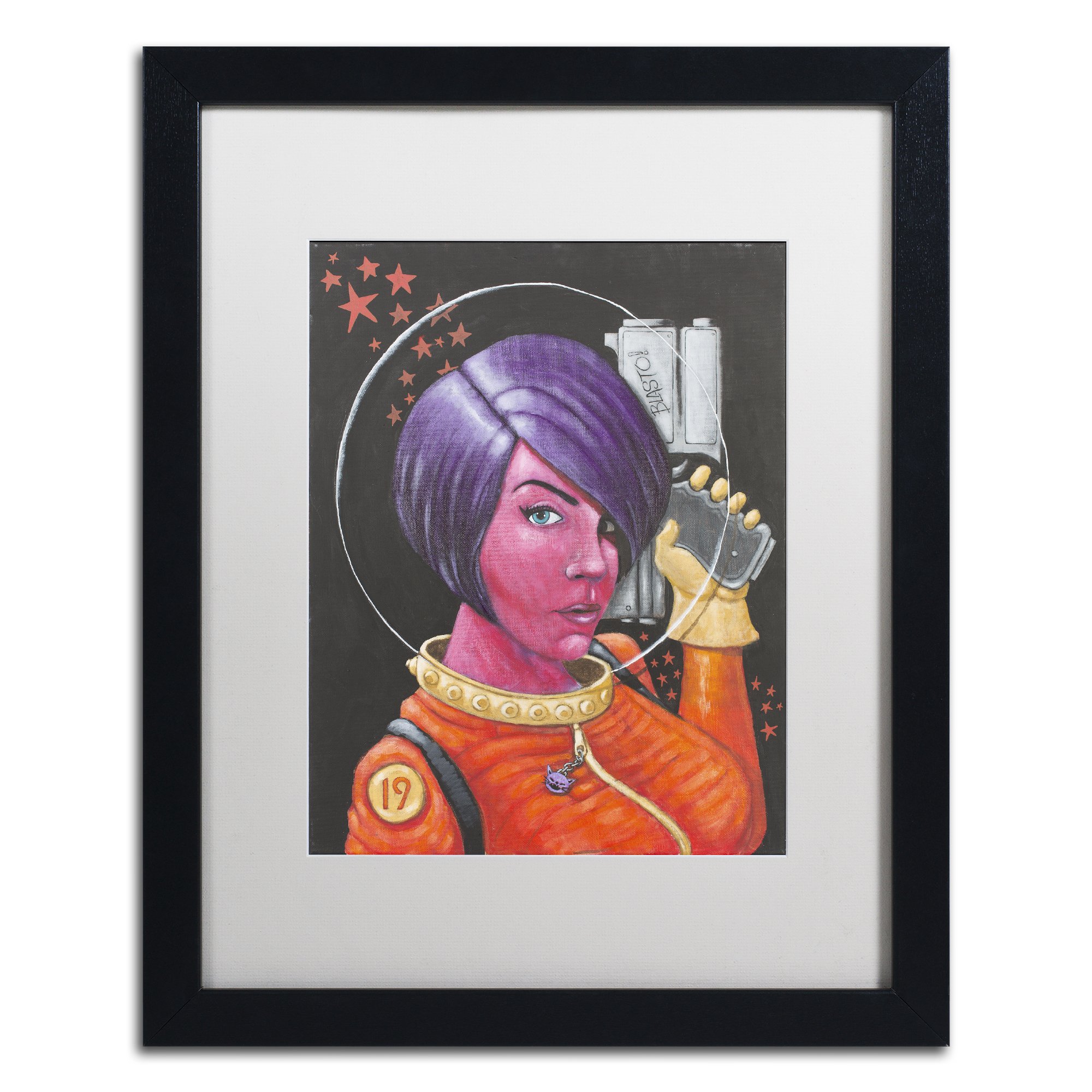 Josie-Jupiter by Craig Snodgrass, White Matte, Black Frame 16x20-Inch
