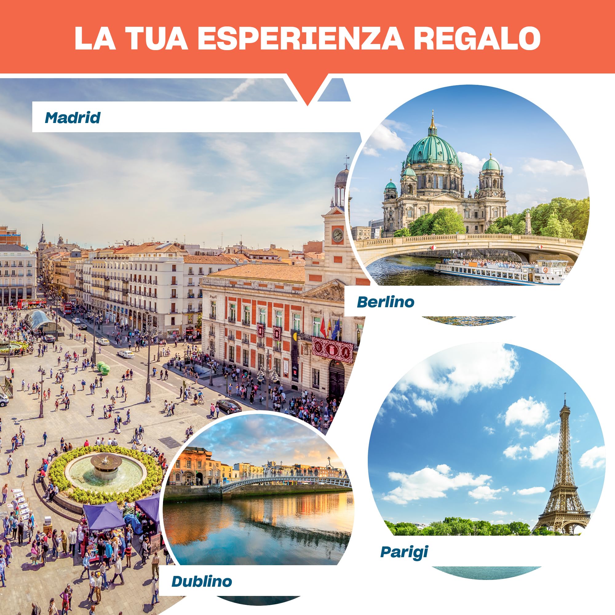Smartbox - Cofanetto Regalo Città Europee in 3 Giorni - Idea Regalo per la Coppia - Due Notti con Colazione per 2 Persone