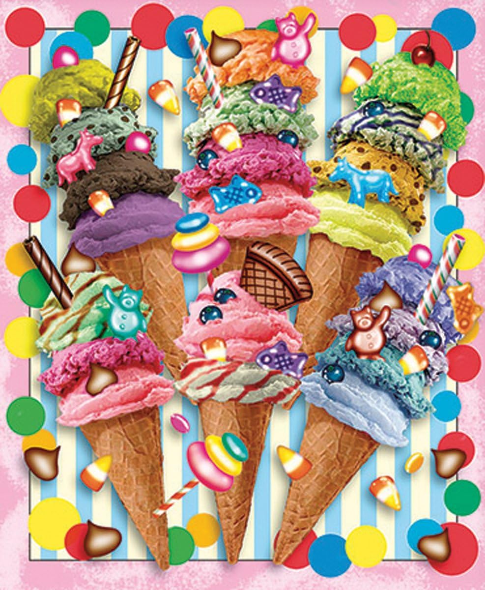 White Mountain Puzzles Ice Cream Candy Swirls - 550 Piece Jigsaw Puzzle