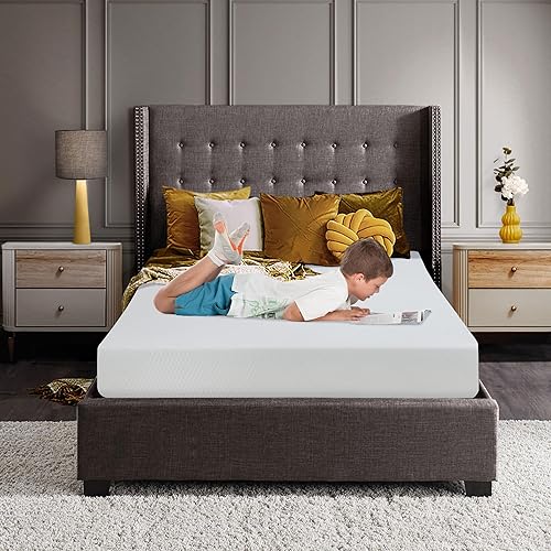 Miniatura 47 de MKDLUFEI Colchón de espuma viscoelástica de gel de 10 pulgadas tamaño matrimonial en una caja para un sueño fresco y alivio de presión, certificado