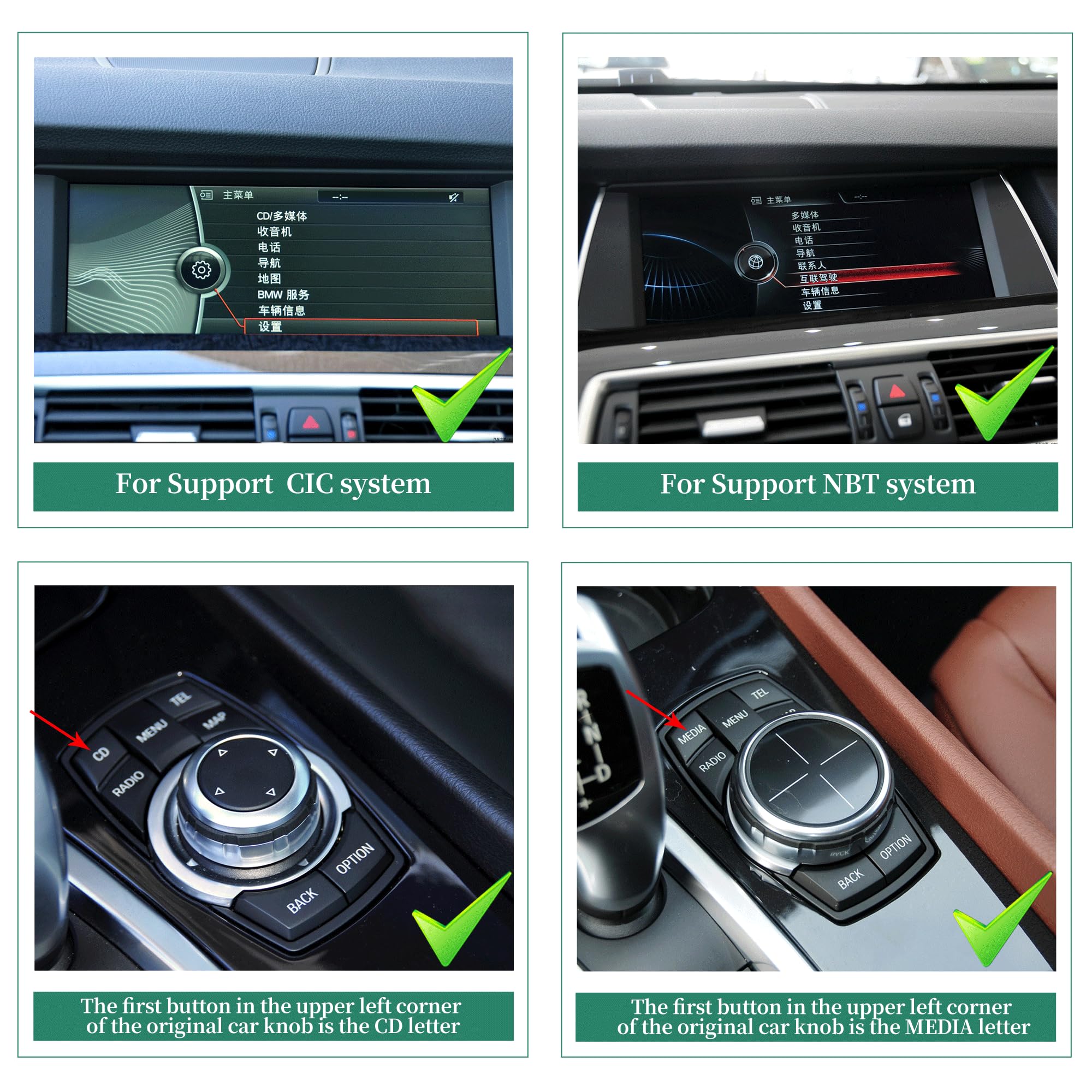 10,25-calowy ekran dotykowy CarPlay zestaw do BMW serii 5 F10 F11 NBT Radio, bezprzewodowy Android Auto Stereo, Android 14, nawigacja, Wi-Fi, iDrive (128 GB)