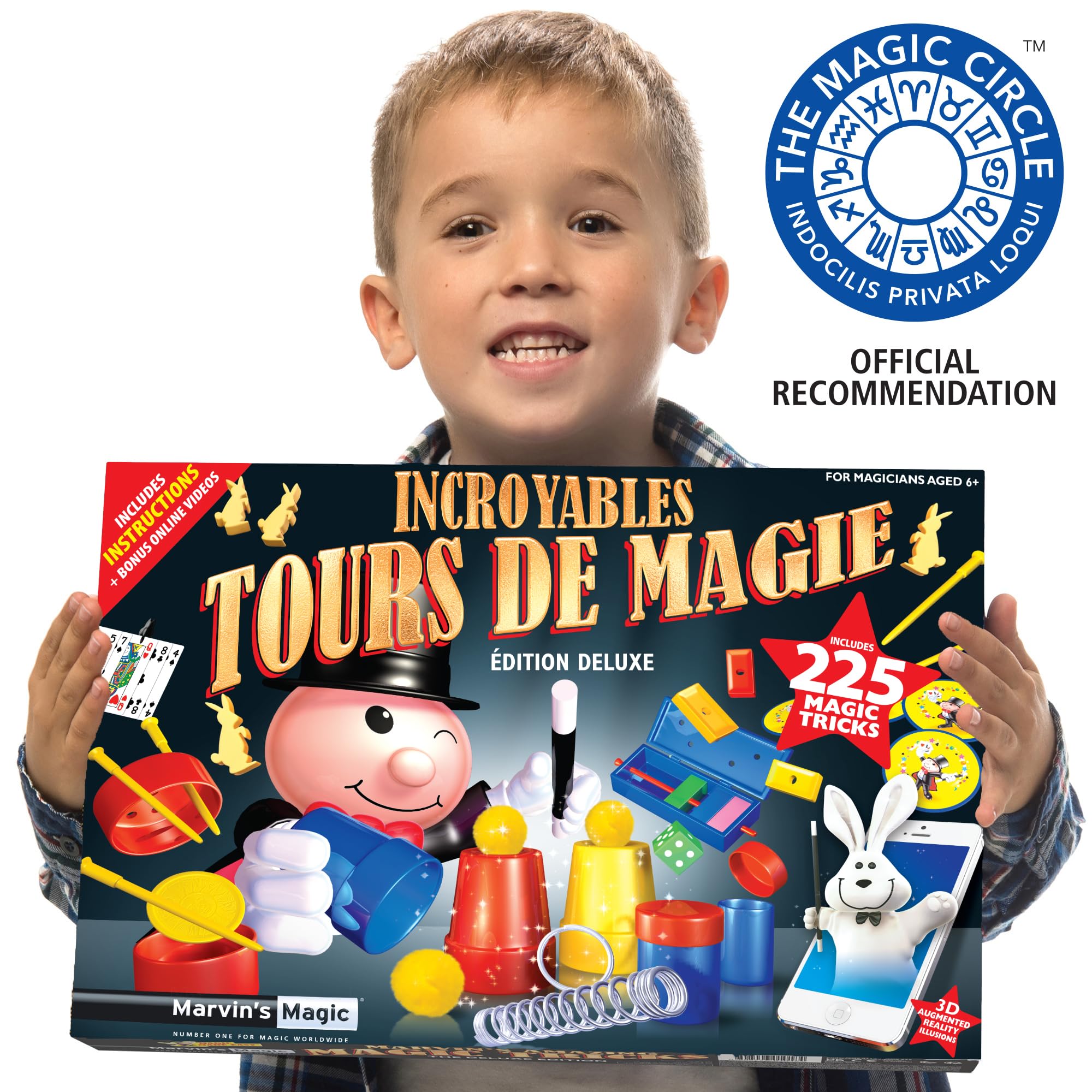 Marvin's Magic - Boîte de 225 Tours de Magie Incroyables - Gamme Magic Made Easy - Convient aux Enfants de 6 Ans et Plus
