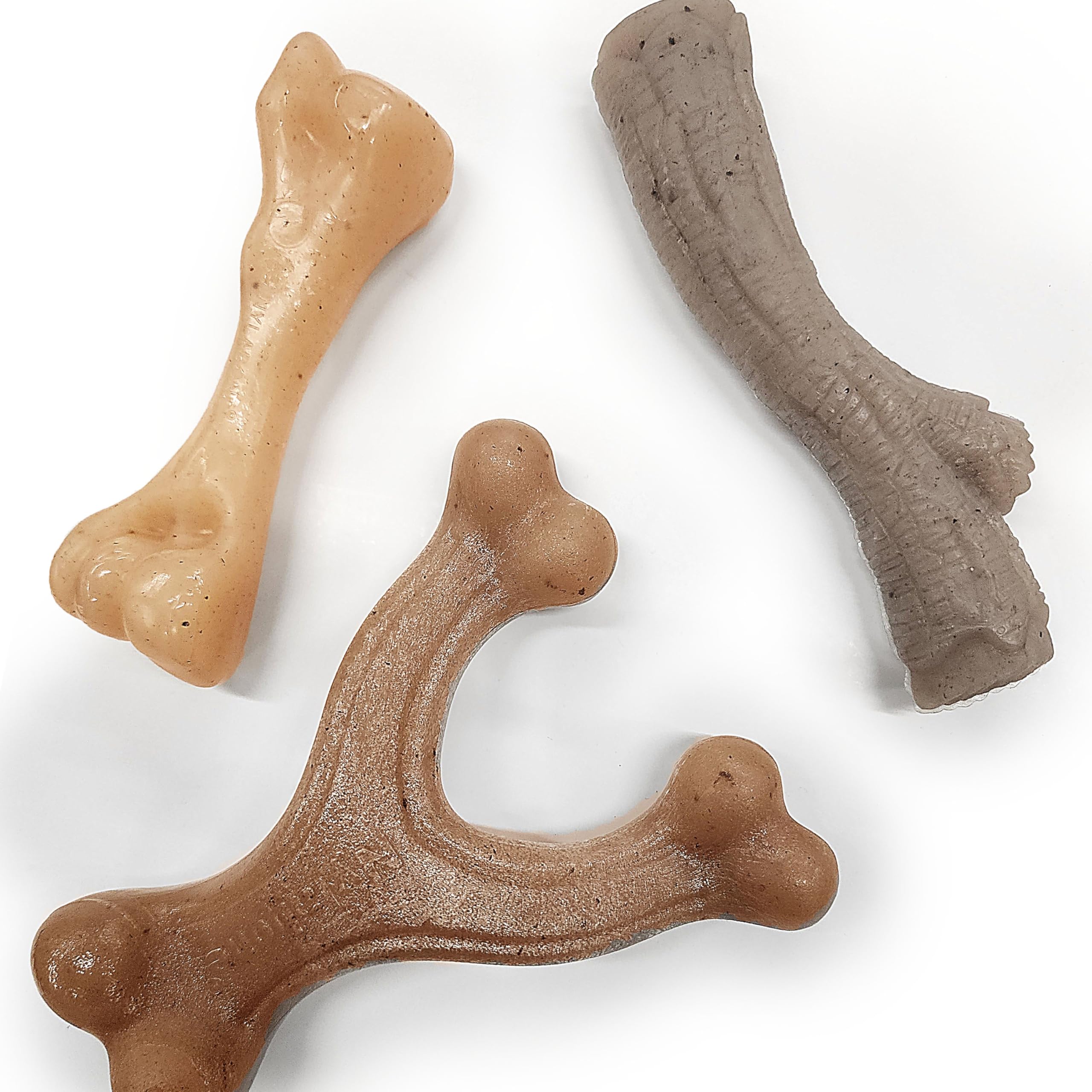 Nylabone Starkes Kauspielzeug-Bündel im Gourmet-Stil, Spielzeug für Hunde, Speck und Erdnussbutter-Geschmack, klein – bis zu 11,3 kg, 3 Stück