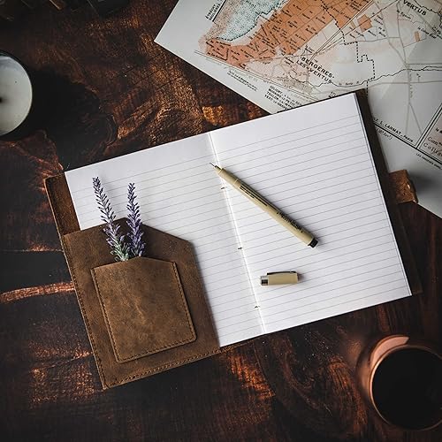 Miniatura 6 de Diario de cuero recargable  Funda de cuaderno A5 forrada de alta calidad  200 páginas de escritura a rayas  Ranura para tarjeta Diarios