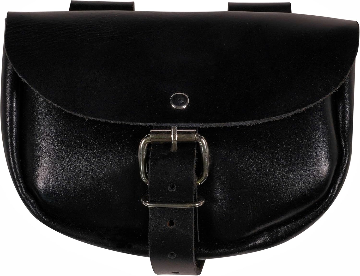 Mythrojan Handmade Medieval Leather Belt Bumbag Pouch Purse for Weekend Events and Festivals - Black