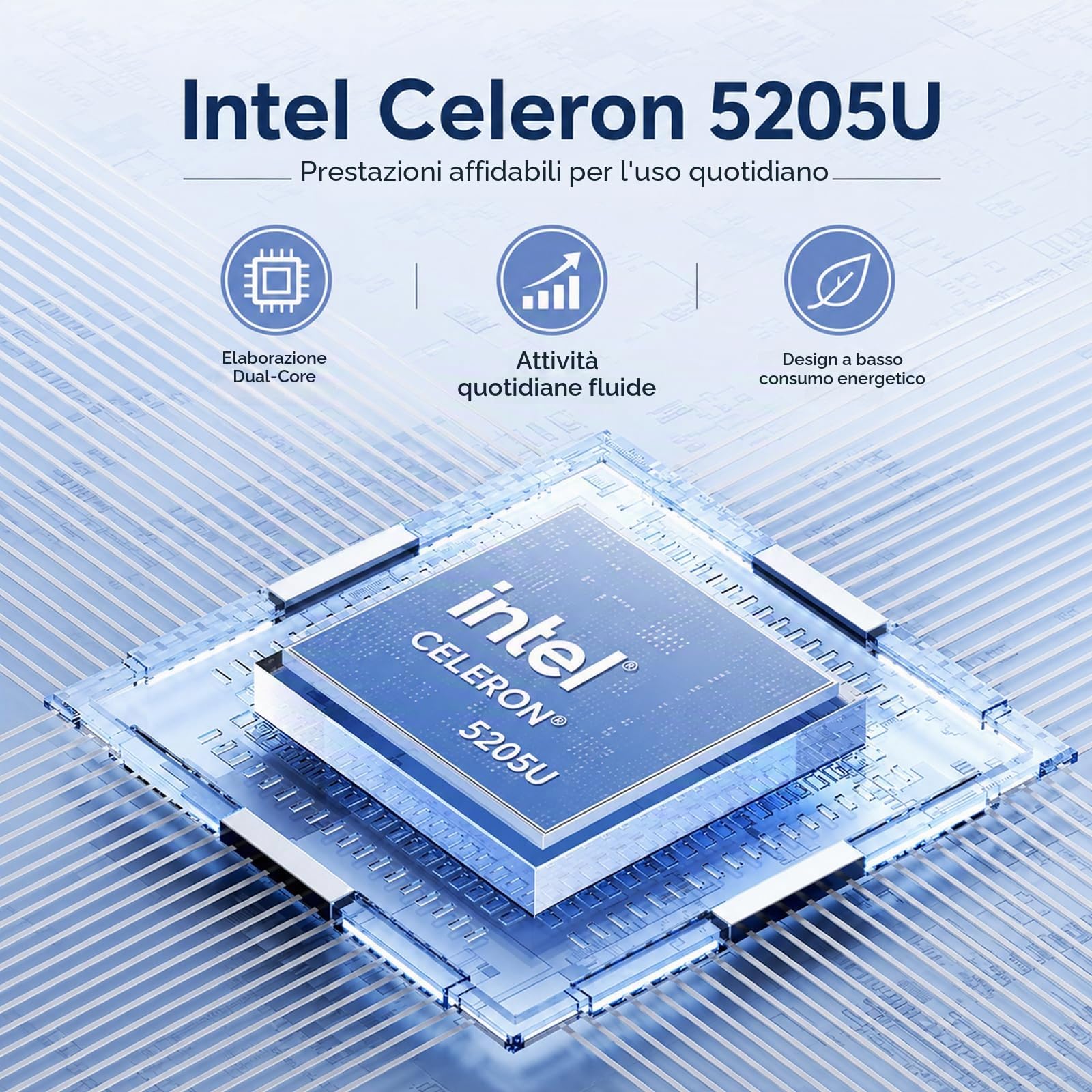 Kayoote 2026 PC Portatile 15.6 Pollici Win 11 Pro, Celeron 5205U Notebook, 8GB RAM 256GB SSD, Display IPS FHD 1920x1080, Tastiera Retroilluminata, Sblocco Impronta Digitale, USB 3.0, Mini HDMI