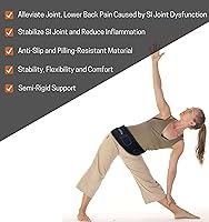 Vista 2 de Cinturón de cadera sacroilíaca Vriksasana Posture para mujeres y hombres que alivia el dolor ciático, pélvico, lumbar, de la pierna y del nervio