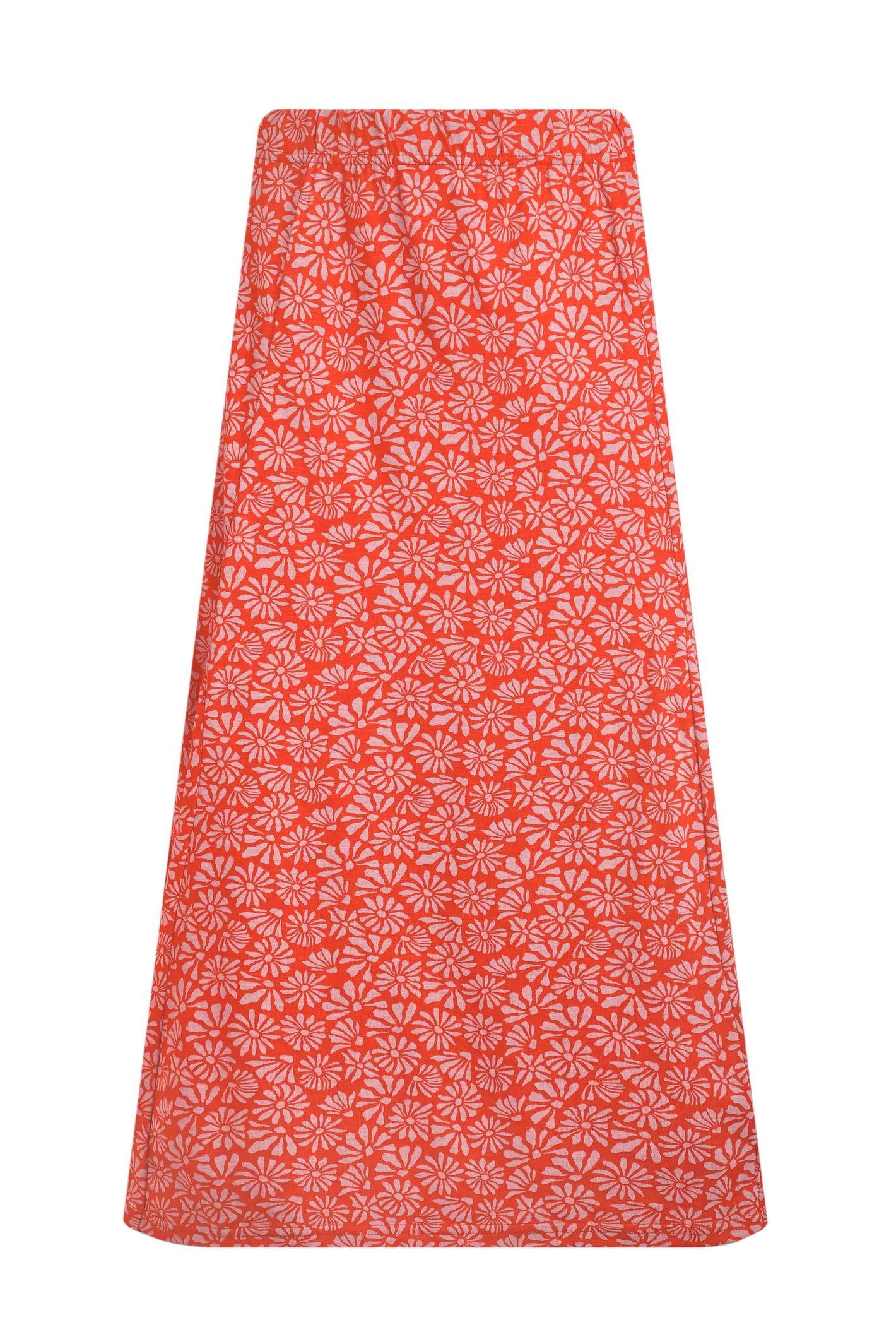 Weird Fish Crimson Romaro Printed Jersey Midi Skirt Size 14
