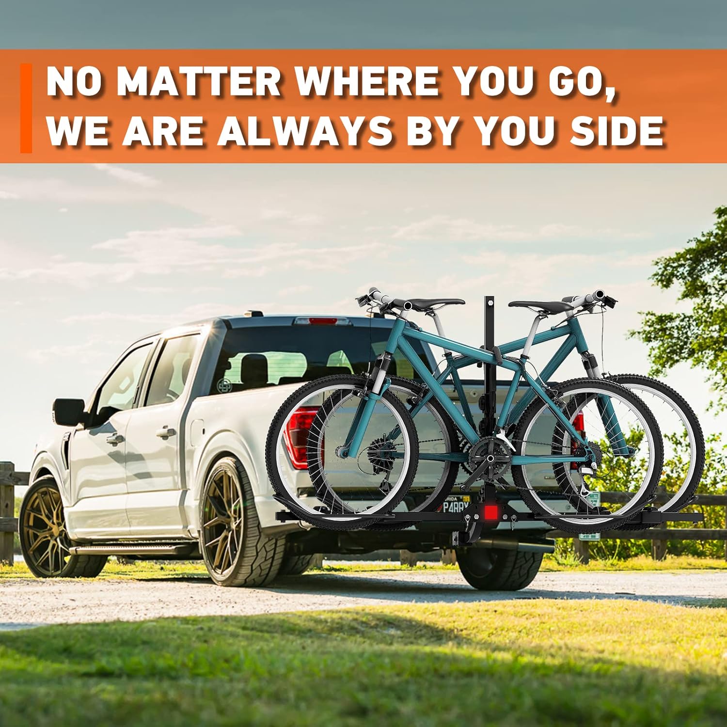 Buy MKING Bike Rack,Platform Style Bike Rack, Foldable Bicycle Car Racks Smart Tilting Wobble