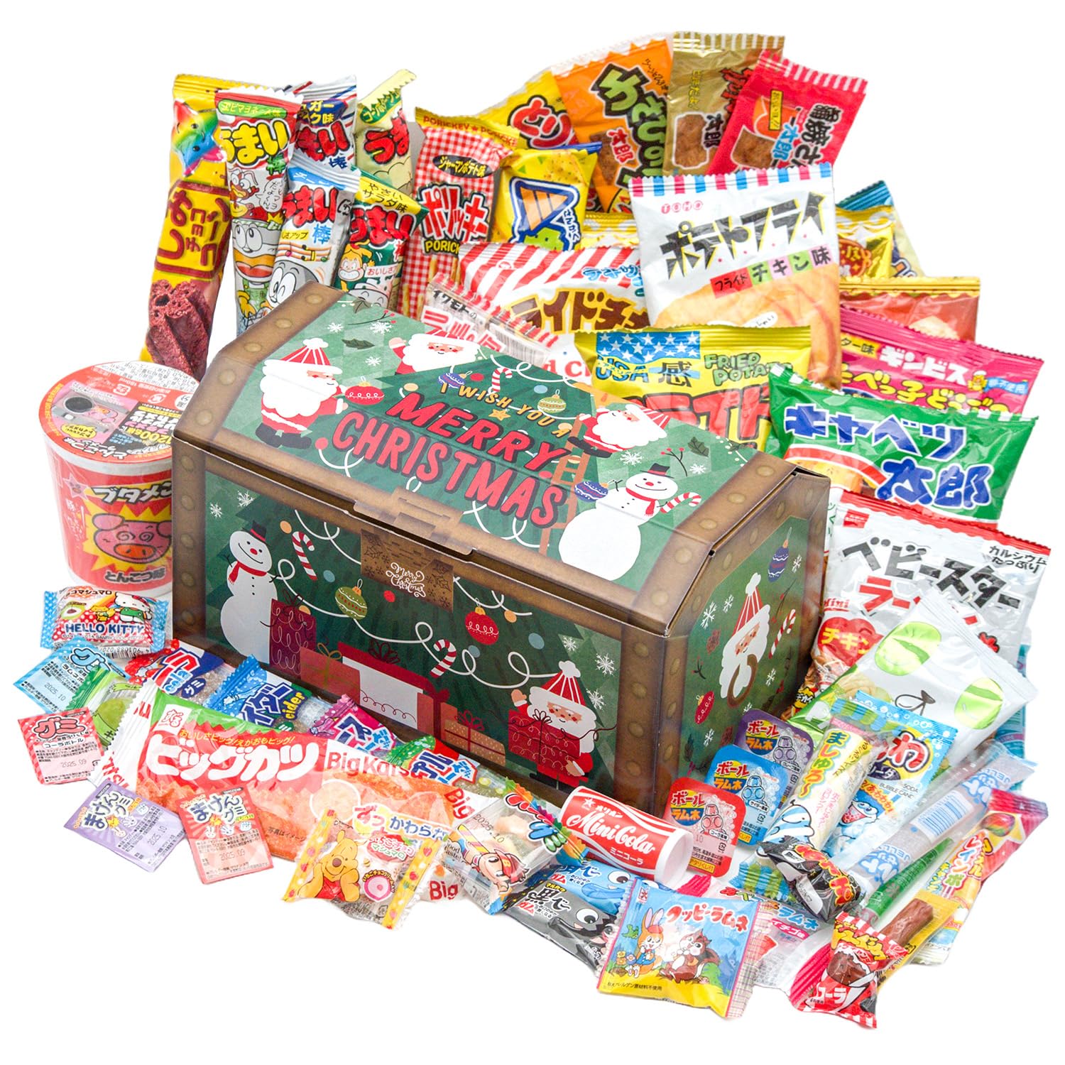 Amazon.co.jp: 駄菓子 詰め合わせ クリスマス 宝箱 60種類60点セット