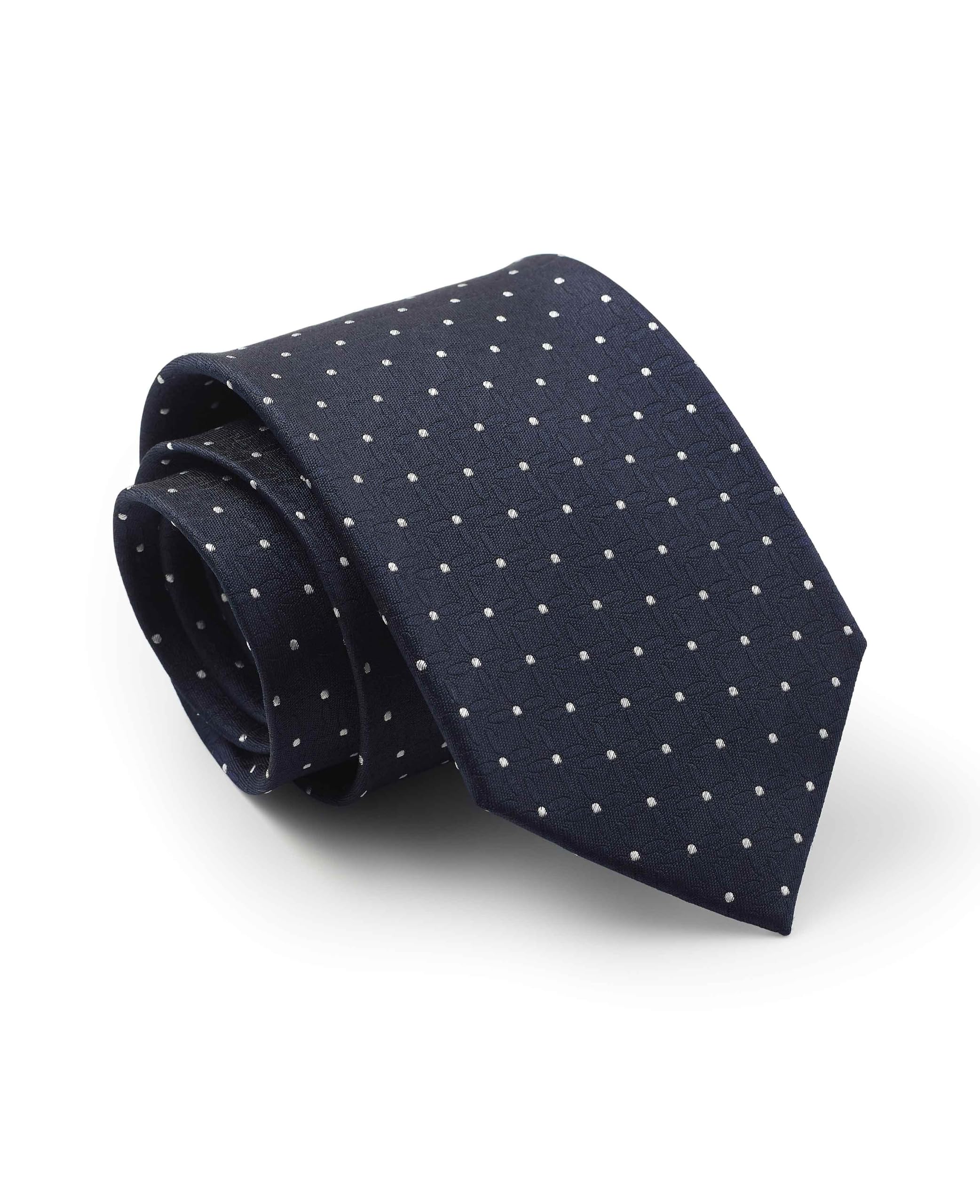 THE SAVILE ROW COMPANY LONDON Herren-Krawatte aus 100 % Seide, Marineblau