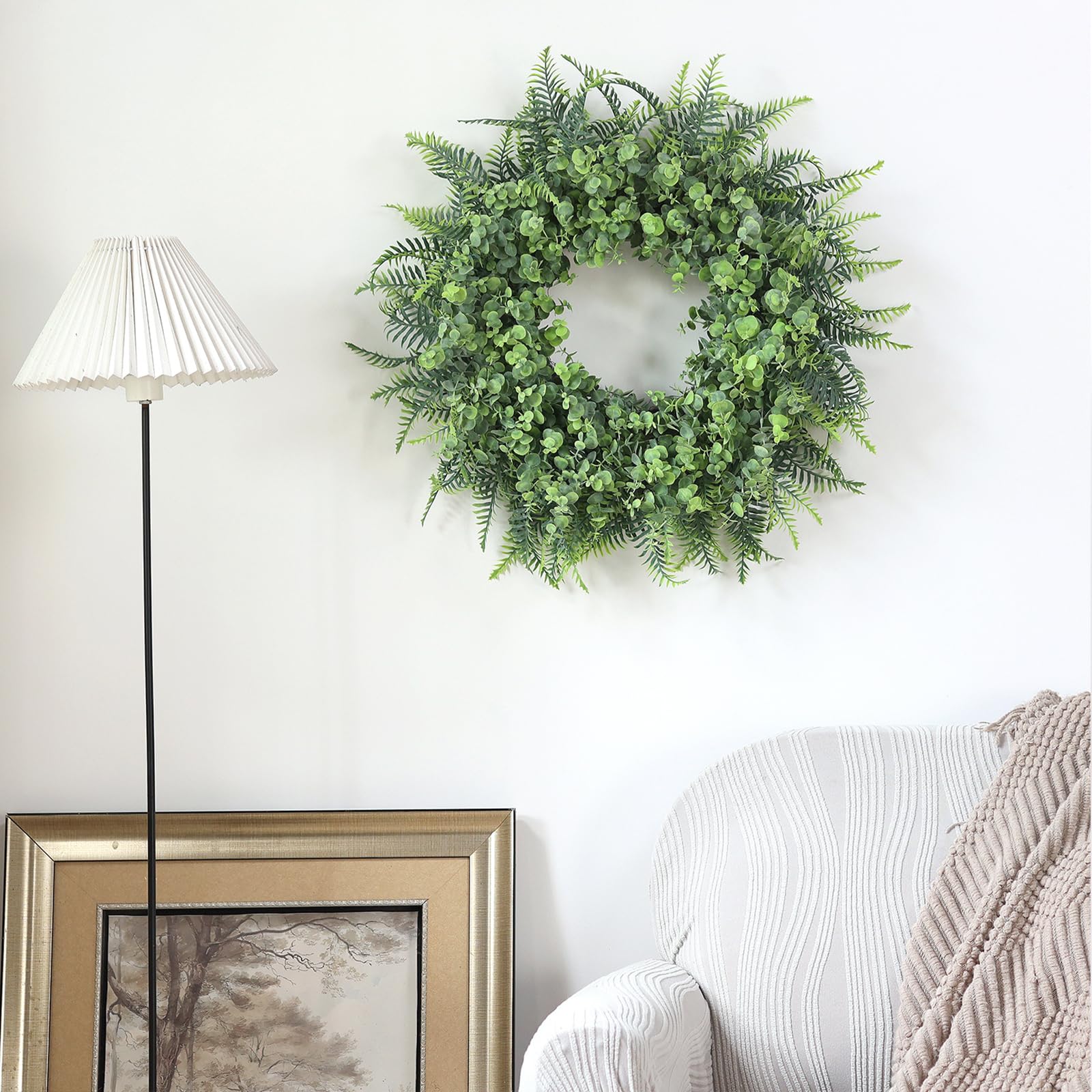 Amazon｜26インチ ユーカリとボストンシダのリース フロントドア用