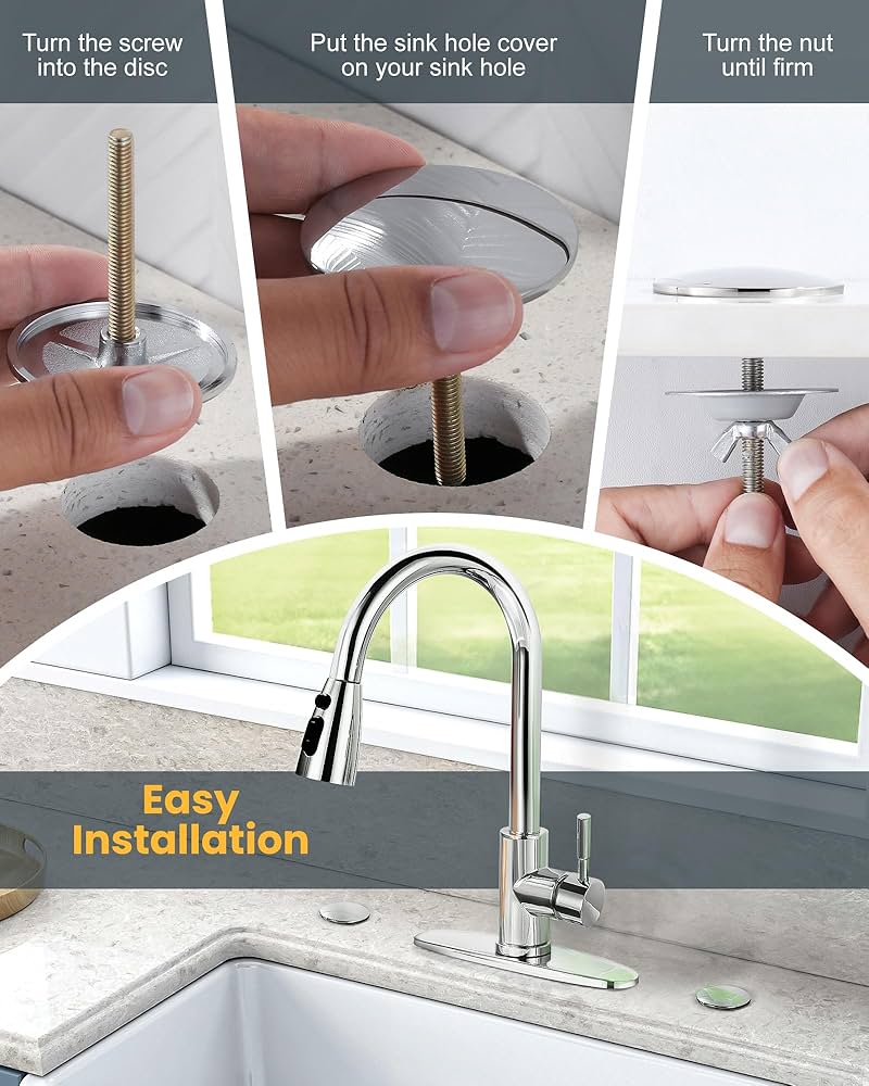 kitchen faucet installation escutcheon plate granite countertop